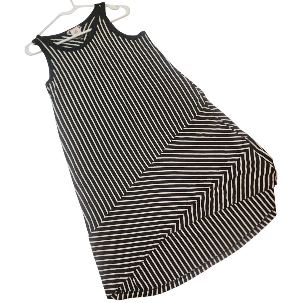 Cabi ATC Wink Sleeveless Dress, Black & White, Medium